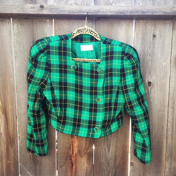 Tokyo Style cropped plaid suit jacket - Picture 4 of 4